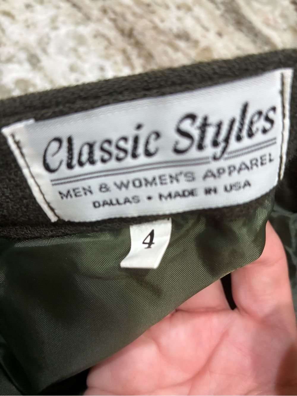 VTG Women's Tailored Wool Trousers in Dark Green Size 4 Made in USA - Picture 3 of 8